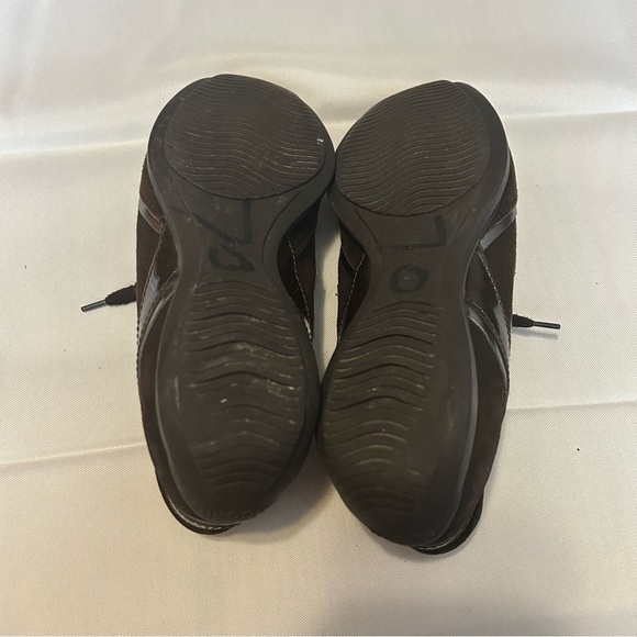 Hogan Brown Suede Leather Low Top Sneakers Shoes Women's Size US 6 - Picture 7 of 8